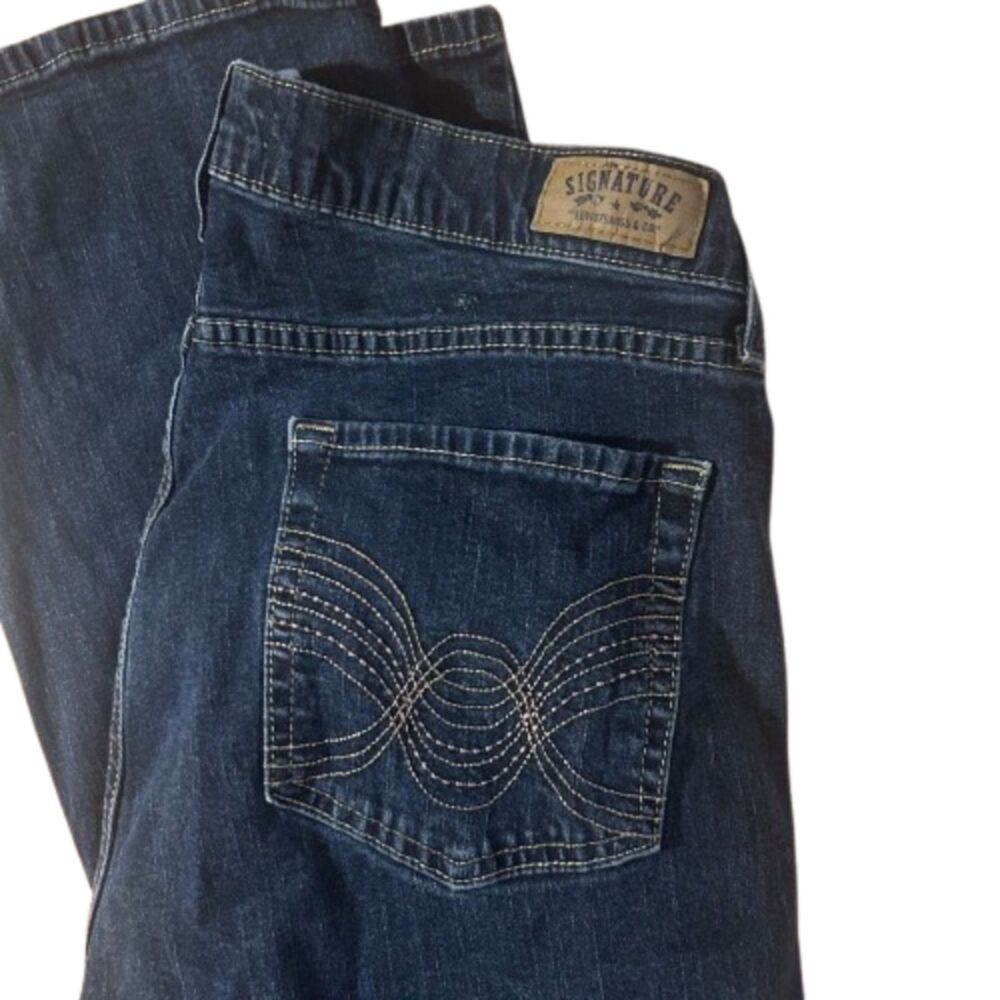 Levi Strauss Signature Curvy Bootcut Dark Wash Jeans Women’s 14M / XL